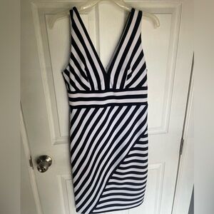 Black and white striped dress- Bissou Bissou by Michelle Bohbot (Size 8)